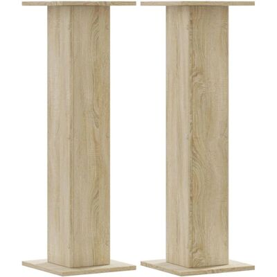 vidaXL Lautsprecherständer Sonoma Eiche - 2 Stück - 30x30x95 cm - Wohnzimmer vidaXL Lautsprecherständer Sonoma Eiche - 2 Stück - 30x30x95 cm - Wohnzimmer