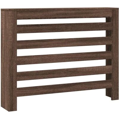 vidaXL Radiatorafdekkap Bruin Eik Modern Lamellenontwerp - Radiatorafdekkap vidaXL Radiatorafdekkap Bruin Eik Modern Lamellenontwerp - Radiatorafdekkap