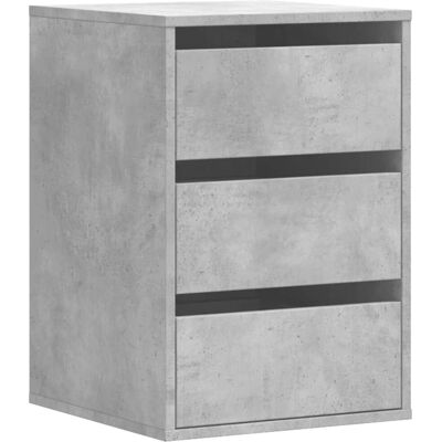 vidaXL Hjørneskabe med 3 skuffer Beton Grå 40x41x58 cm Træ vidaXL Hjørneskabe med 3 skuffer Beton Grå 40x41x58 cm Træ