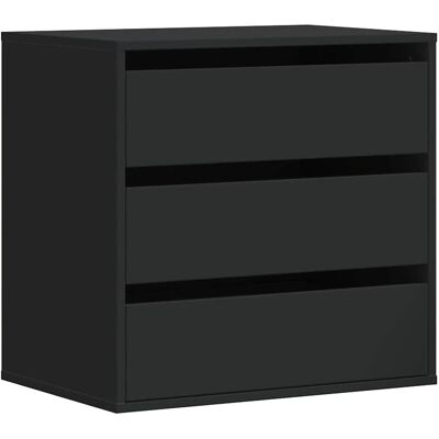 vidaXL Eck-Schubladenschrank Schwarz 60x41x58 cm Holzwerkstoff - Eck-Schubladenschrank vidaXL Eck-Schubladenschrank Schwarz 60x41x58 cm Holzwerkstoff - Eck-Schubladenschrank