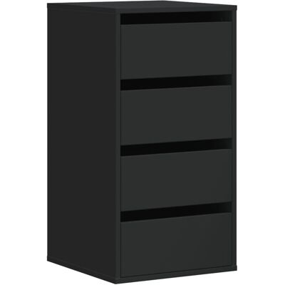 vidaXL Eck-Kastenschrank Schwarz 40x41x76 cm Holzwerkstoff - Corner Chest of Drawers vidaXL Eck-Kastenschrank Schwarz 40x41x76 cm Holzwerkstoff - Corner Chest of Drawers
