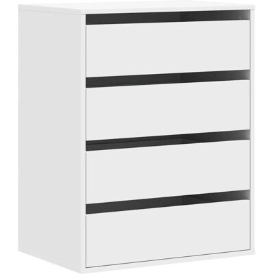 vidaXL Eckkommode Weiß 60x41x76 cm Holzwerkstoff - Corner Chest of Drawers vidaXL Eckkommode Weiß 60x41x76 cm Holzwerkstoff - Corner Chest of Drawers