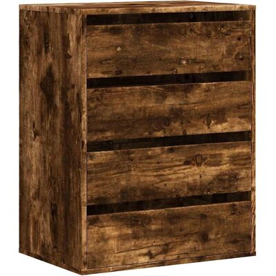 vidaXL Eckschrank aus Rauch Eiche 60x41x76 cm - Eckschrank vidaXL Eckschrank aus Rauch Eiche 60x41x76 cm - Eckschrank