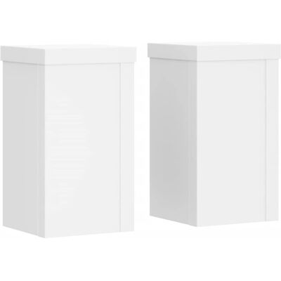 vidaXL Plant Stands 2 stuks Wit 10x10x18 cm Engineered Wood vidaXL Plant Stands 2 stuks Wit 10x10x18 cm Engineered Wood