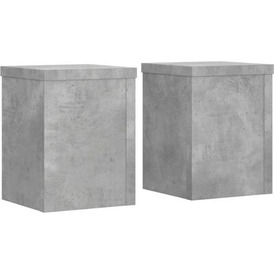 vidaXL Pflanzständer 2 stk. Beton Grau 15x15x20 cm Holzwerkstoff - Pflanzständer vidaXL Pflanzständer 2 stk. Beton Grau 15x15x20 cm Holzwerkstoff - Pflanzständer