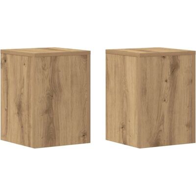 vidaXL Plantenstandaard Artisan eik - 2 stuks - 25x25x35 cm - Binnen vidaXL Plantenstandaard Artisan eik - 2 stuks - 25x25x35 cm - Binnen