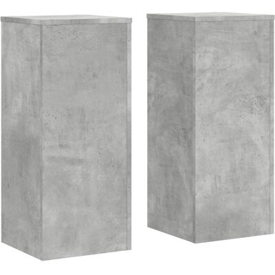 Support de plante vidaXL Gris béton 30x30x70 cm - Porte-pot - Publicité Support de plante vidaXL Gris béton 30x30x70 cm - Porte-pot - Publicité