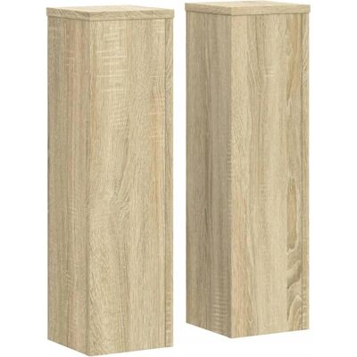 vidaXL Pflanzenständer 2 Stück Sonoma Eiche 17x17x60 cm Holzwerkstoff - Pflanzenständer vidaXL Pflanzenständer 2 Stück Sonoma Eiche 17x17x60 cm Holzwerkstoff - Pflanzenständer