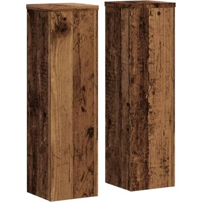 vidaXL Pflanzständer 2er Set Recyceltes Holzoptik 17x17x60 cm - Pflanzständer vidaXL Pflanzständer 2er Set Recyceltes Holzoptik 17x17x60 cm - Pflanzständer