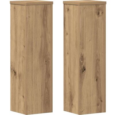 vidaXL Plantenstandaard 2 stuks Artisan eiken - Binnen plantenhouder - Plantensoort vidaXL Plantenstandaard 2 stuks Artisan eiken - Binnen plantenhouder - Plantensoort