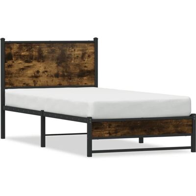vidaXL Metallbettgestell Räuchereiche 75x190 cm - Bettgestell vidaXL Metallbettgestell Räuchereiche 75x190 cm - Bettgestell