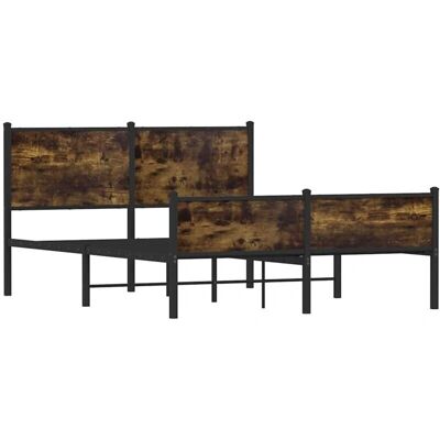 vidaXL Metallipeti runko pää- ja jalkapäällisellä - 137x190 cm - Metallipedi vidaXL Metallipeti runko pää- ja jalkapäällisellä - 137x190 cm - Metallipedi