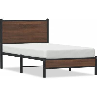 VidaXL Bettgestell - Braun Eichen-Optik 150x200 cm - Bettgestell VidaXL Bettgestell - Braun Eichen-Optik 150x200 cm - Bettgestell