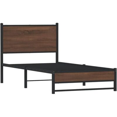 vidaXL Metalen Bedframe met Hoofdbord - 80x200 cm - Bedtype vidaXL Metalen Bedframe met Hoofdbord - 80x200 cm - Bedtype