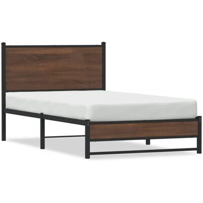 vidaXL 4007935 Bettgestell - Eichenoptik - Stahl - 100x200 cm - Bett vidaXL 4007935 Bettgestell - Eichenoptik - Stahl - 100x200 cm - Bett