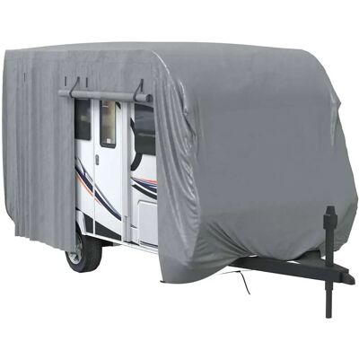 vidaXL Caravanscherm Grijs 460x250x220 cm Non-Woven Fabric vidaXL Caravanscherm Grijs 460x250x220 cm Non-Woven Fabric
