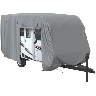 vidaXL Beschermhoes voor Caravan - Grijs - 670x250x220 cm vidaXL Beschermhoes voor Caravan - Grijs - 670x250x220 cm