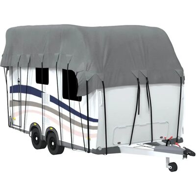 vidaXL Dakcover voor Caravan - Grijs - 600x300cm vidaXL Dakcover voor Caravan - Grijs - 600x300cm