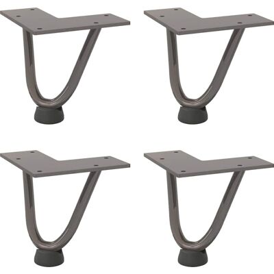 vidaXL Hairpin Legs 4 pcs. Brown - Hairpin Legs vidaXL Hairpin Legs 4 pcs. Brown - Hairpin Legs