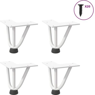 vidaXL Weiße Haarnadel Beine 4 Stück - Tisch vidaXL Weiße Haarnadel Beine 4 Stück - Tisch