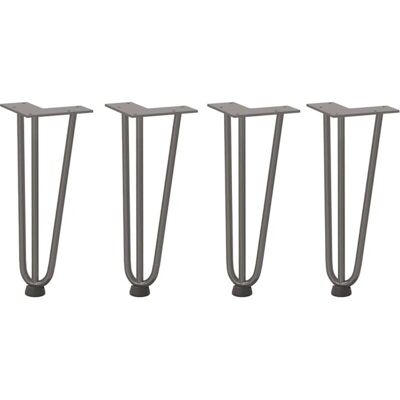 vidaXL Table Legs 30 cm Solid Steel Brown - Table Legs vidaXL Table Legs 30 cm Solid Steel Brown - Table Legs
