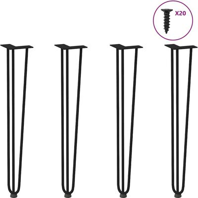 vidaXL 4012444 Tischbeine - Haarpin, Schwarz, 72cm - Tischbeine vidaXL 4012444 Tischbeine - Haarpin, Schwarz, 72cm - Tischbeine