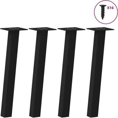 vidaXL Schwarze Stahl-Couchtischbeine 4 Stück 42 cm vidaXL Schwarze Stahl-Couchtischbeine 4 Stück 42 cm