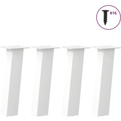 vidaXL 4012501 Weiße Stahl Couchtischbeine - Beinkit vidaXL 4012501 Weiße Stahl Couchtischbeine - Beinkit