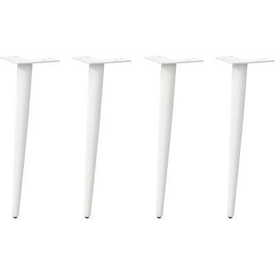 vidaXL Witte kegelvormige salontafelpoten - Pootjes voor salontafel vidaXL Witte kegelvormige salontafelpoten - Pootjes voor salontafel