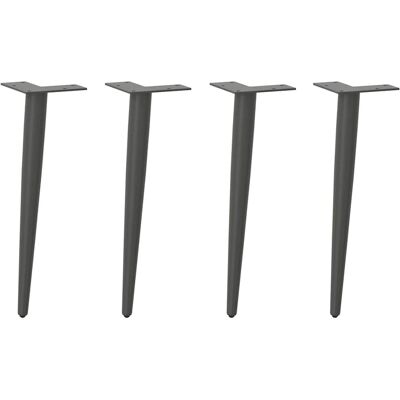 vidaXL Konische Couchtischbeine - Tisch - Anthrazit - Stahl vidaXL Konische Couchtischbeine - Tisch - Anthrazit - Stahl