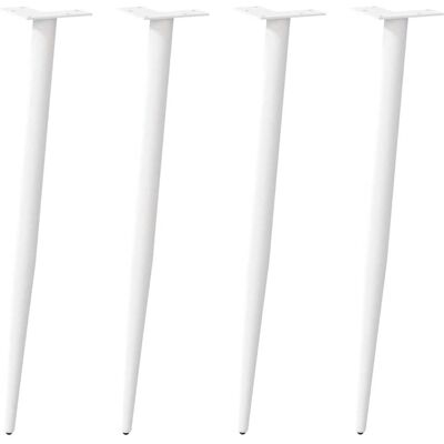 vidaXL Witte Kegelvormige Salontafelpoten 72-73cm Staal - Salontafelpoten vidaXL Witte Kegelvormige Salontafelpoten 72-73cm Staal - Salontafelpoten