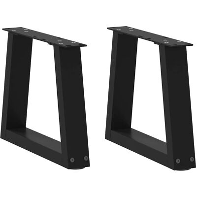 vidaXL V-vormige stalen tafelpoten - 2 stuks - Zwart vidaXL V-vormige stalen tafelpoten - 2 stuks - Zwart
