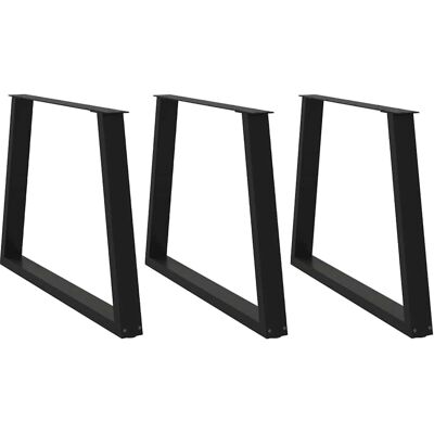Pieds de table en acier noir en V vidaXL - Type de table Pieds de table en acier noir en V vidaXL - Type de table