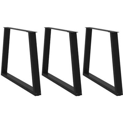 vidaXL V-Form Tischbeine - 3 Stück, Schwarz, 100x(72-73,3)cm vidaXL V-Form Tischbeine - 3 Stück, Schwarz, 100x(72-73,3)cm