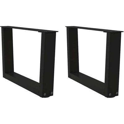 vidaXL V-Shape Dining Table Legs - Steel, Black vidaXL V-Shape Dining Table Legs - Steel, Black