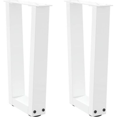 vidaXL V-vormige witte stalen eettafelpoten - 28x(42-43,3) cm vidaXL V-vormige witte stalen eettafelpoten - 28x(42-43,3) cm