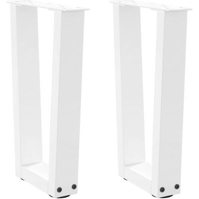 vidaXL V-vormige witte stalen eettafelpoten - Eettafelpoten vidaXL V-vormige witte stalen eettafelpoten - Eettafelpoten