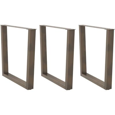 vidaXL V-Form Stahl Tischbeine Braun - 3 Stück vidaXL V-Form Stahl Tischbeine Braun - 3 Stück
