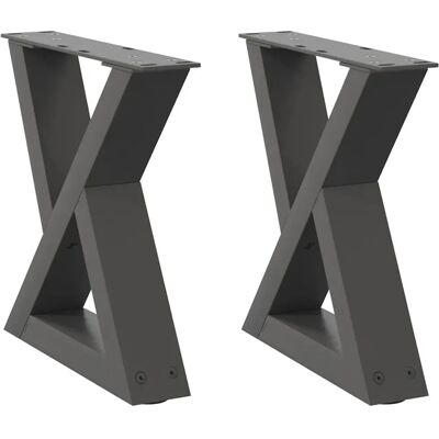 vidaXL Couchtischbeine - Anthrazit - 40x(30-31.3) cm vidaXL Couchtischbeine - Anthrazit - 40x(30-31.3) cm