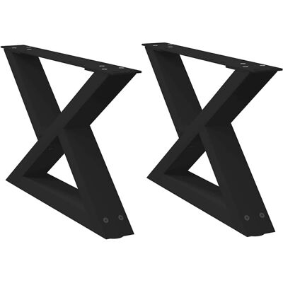 vidaXL Couchtischbeine - 50x(30-31,3) cm - Schwarz vidaXL Couchtischbeine - 50x(30-31,3) cm - Schwarz