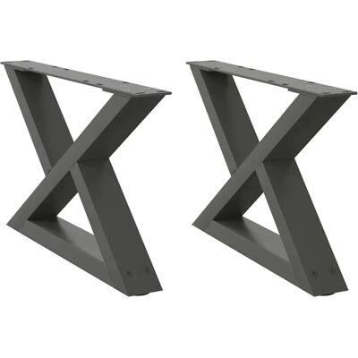 vidaXL Kaffeetischbeine - 50 x (30-31,3) cm - Anthrazit Stahl vidaXL Kaffeetischbeine - 50 x (30-31,3) cm - Anthrazit Stahl