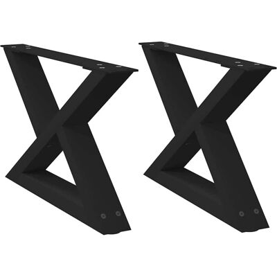 vidaXL Zwarte stalen salontafelpoten 60x(30-31.3) cm vidaXL Zwarte stalen salontafelpoten 60x(30-31.3) cm