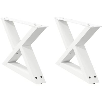 vidaXL Witte Stalen Salontafelpoten - Poten voor Salontafel vidaXL Witte Stalen Salontafelpoten - Poten voor Salontafel