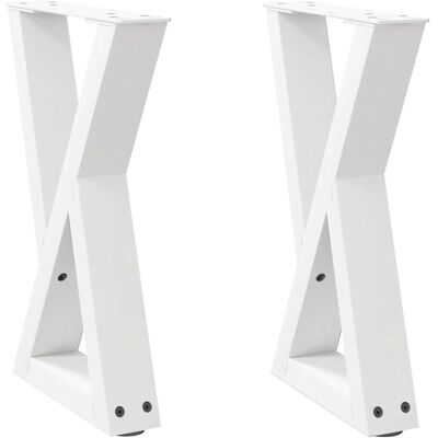 Pieds de table basse blancs - 28x(42-43,3) cm - Acier Pieds de table basse blancs - 28x(42-43,3) cm - Acier