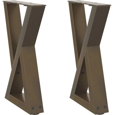 vidaXL Couchtischbeine - Natürlicher Stahl 28x(42-43,3)cm vidaXL Couchtischbeine - Natürlicher Stahl 28x(42-43,3)cm