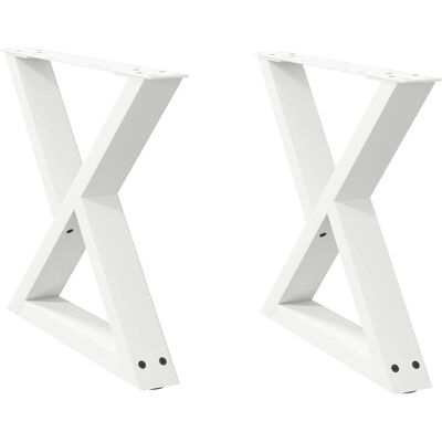 vidaXL Weiße 60x(42-43.3) cm Stahl Couchtischbeine - Couchtischbeine vidaXL Weiße 60x(42-43.3) cm Stahl Couchtischbeine - Couchtischbeine