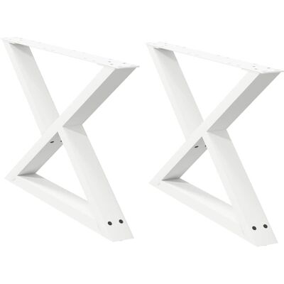 vidaXL Witte 70x(42-43.3) cm Stalen Salontafelpoten - Salontafelpoten vidaXL Witte 70x(42-43.3) cm Stalen Salontafelpoten - Salontafelpoten