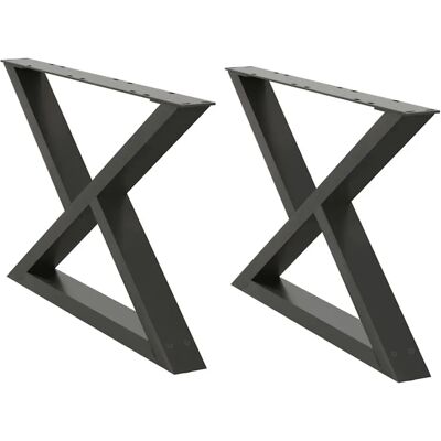 vidaXL Couchtischbeine - Anthrazit - 70x(42-43,3) cm vidaXL Couchtischbeine - Anthrazit - 70x(42-43,3) cm