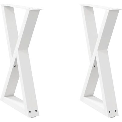 vidaXL Weiße Stahl Esstischbeine 50x(72-73.3)cm vidaXL Weiße Stahl Esstischbeine 50x(72-73.3)cm