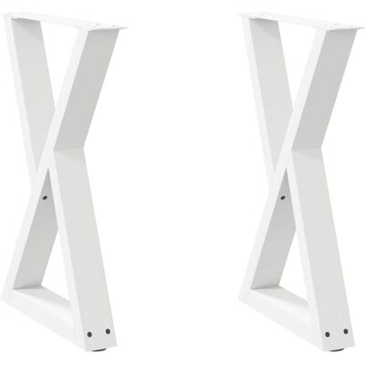vidaXL Couchtischbeine - Weiß - 2 Stück - 60x(72-73,3) cm vidaXL Couchtischbeine - Weiß - 2 Stück - 60x(72-73,3) cm